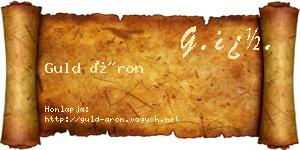 Guld Áron névjegykártya
